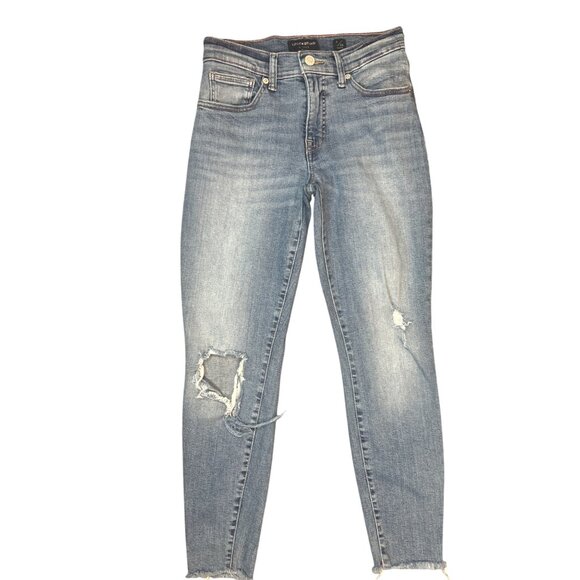 Lucky Brand Mid-Rise Super Skinny Ava Distressed Jeans Size 6/28 - Picture 1 of 5